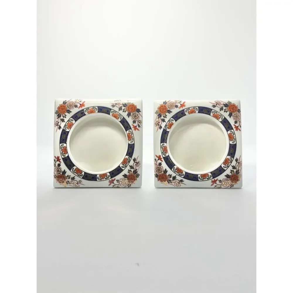 1980s Vintage Japanese Imari 4-Piece Home Decor Set Ginger Jar Picture Frame Box